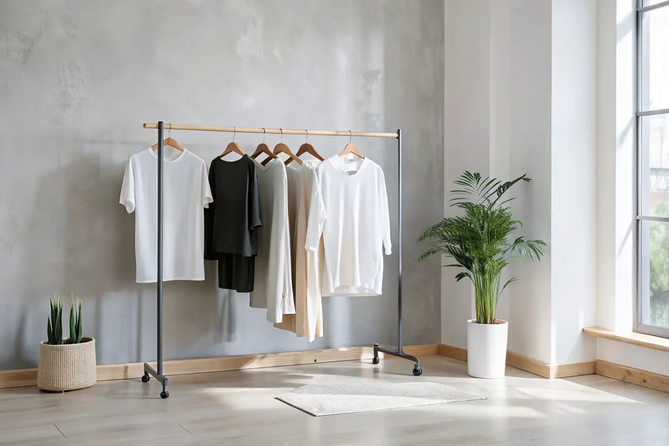 T-shirts aan een hanger